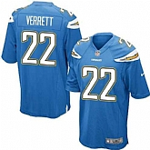 Nike Men & Women & Youth Chargers #22 Jason Verrett Blue Team Color Game Jersey,baseball caps,new era cap wholesale,wholesale hats